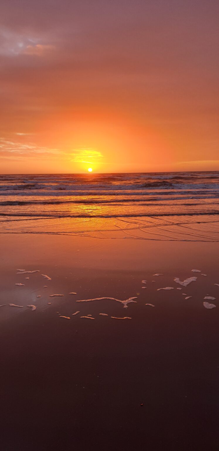 Fanø Strand solnedgang. Et flot symbol for Livets Harmoni.